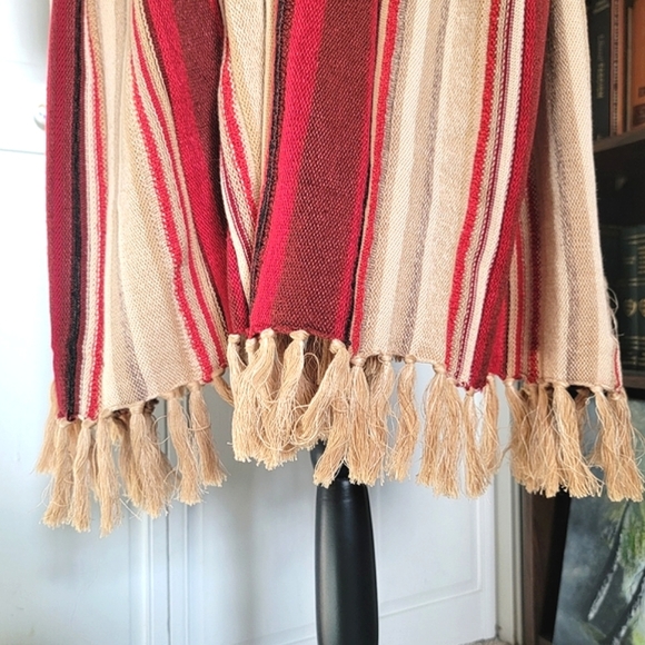 Lauren RL Open Front Oversized Cotton-Linen Blend Cardigan Poncho Wrap - Picture 8 of 11